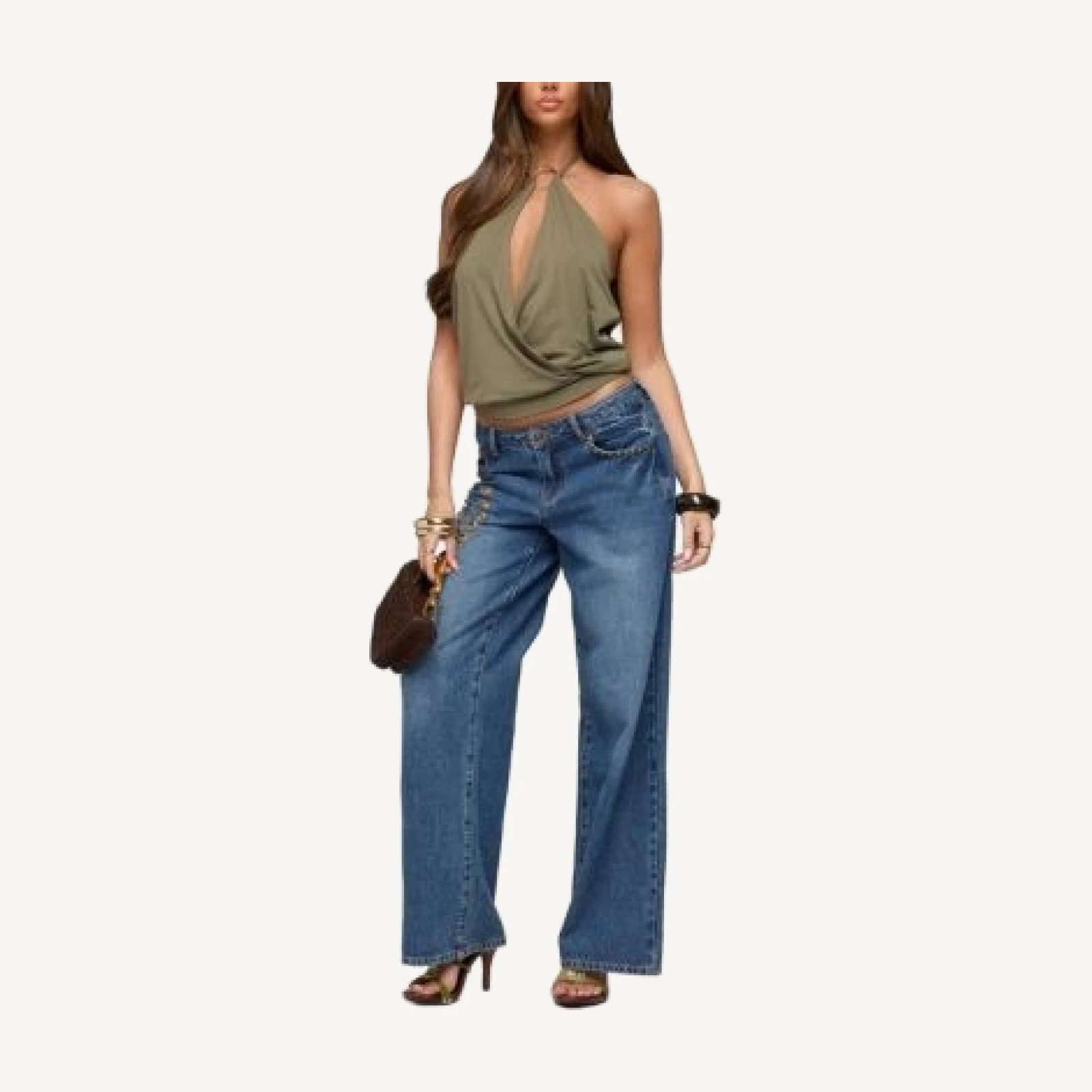 Edikted Metta Ring Cutout Halter Top