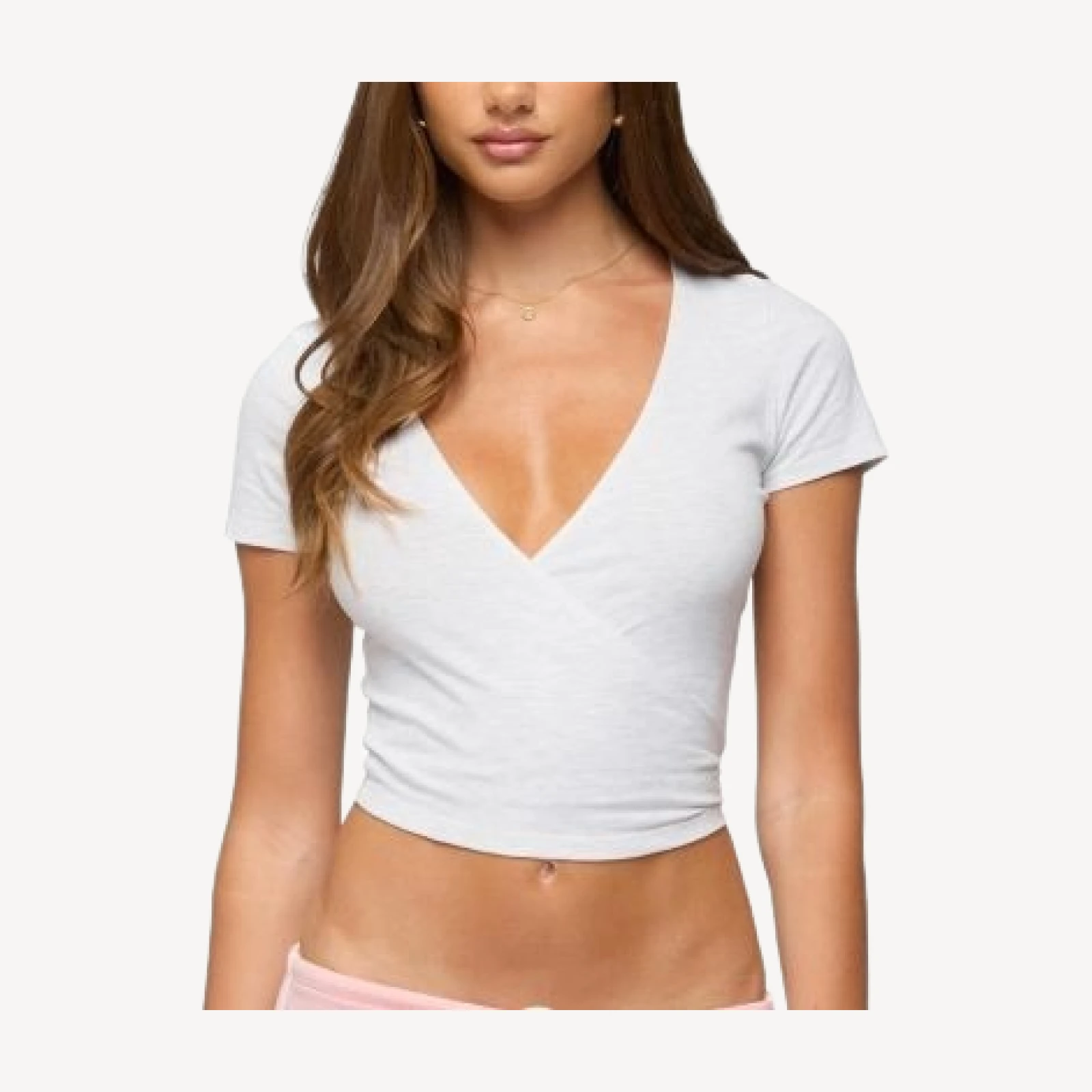 Edikted Yilenah Wrap V Neck Top