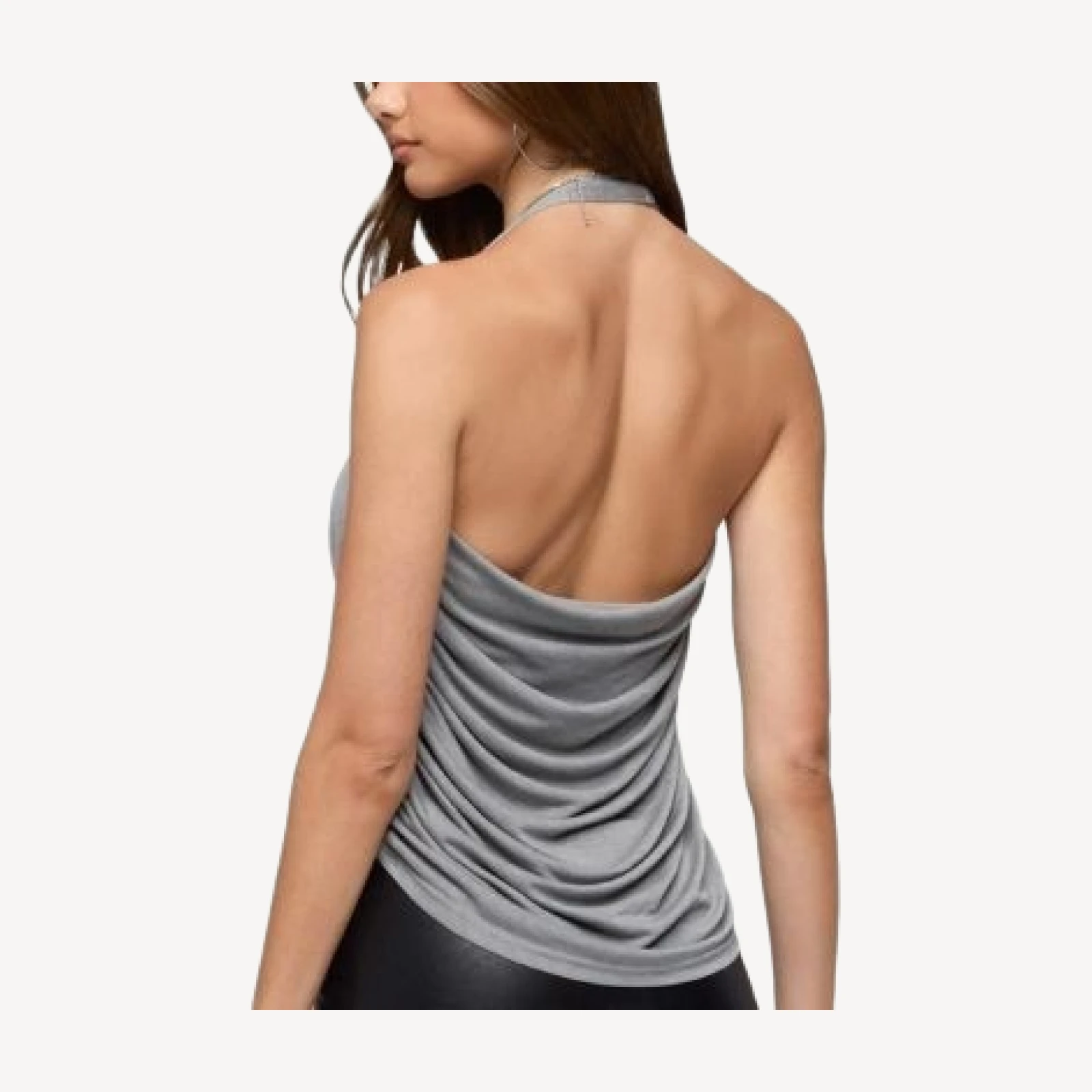 Edikted Zoha Ruched Cowl Neck Halter Top