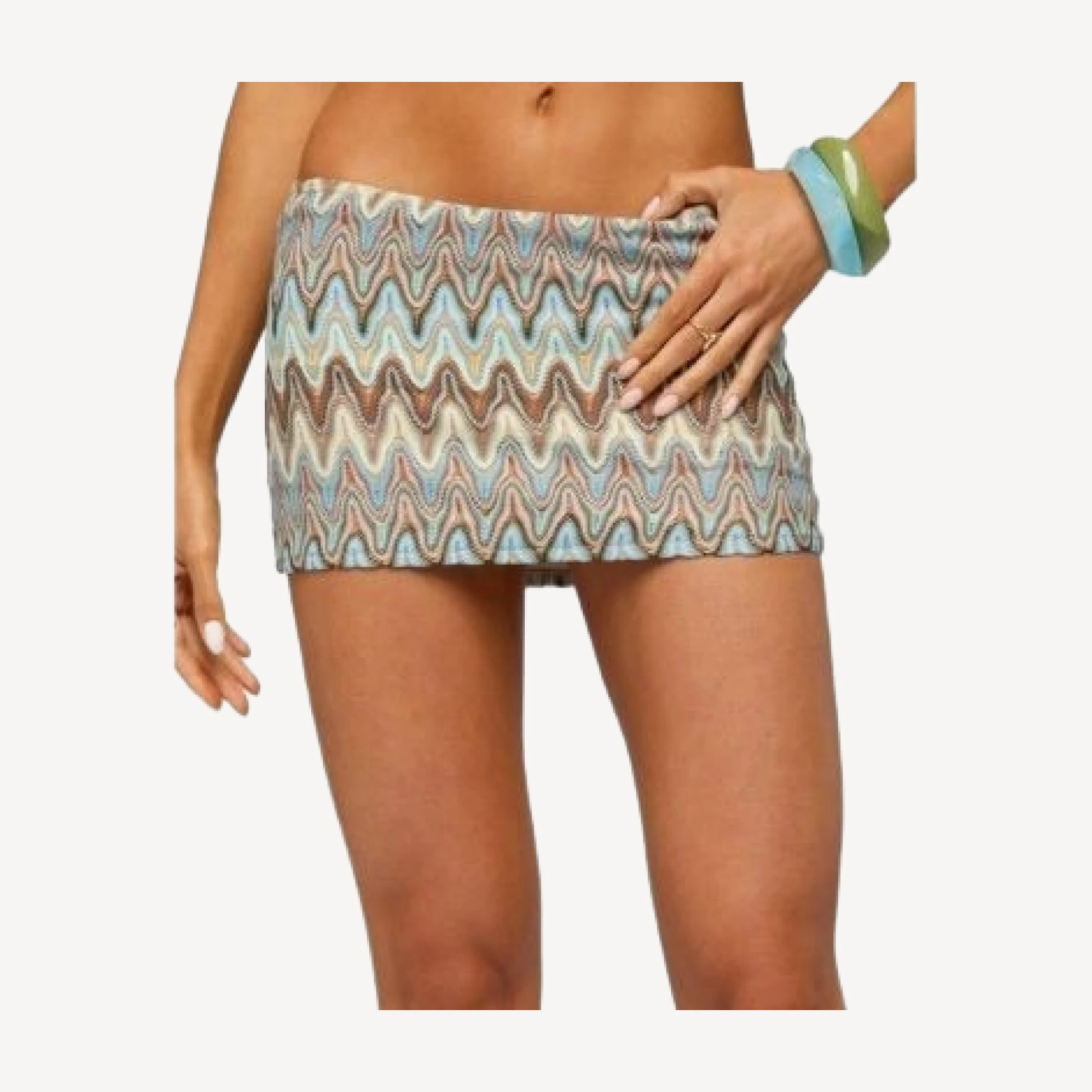 Edikted Saha Zigzag Crochet Mini Skort