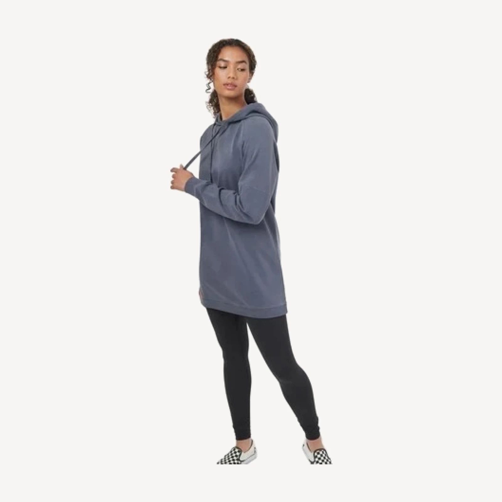 Oversized French Terry Hoodie Dress