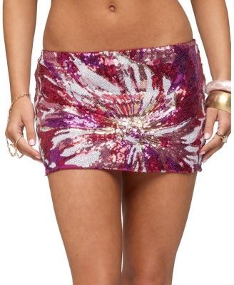 Edikted Glorya Flower Sequin Mini Skort