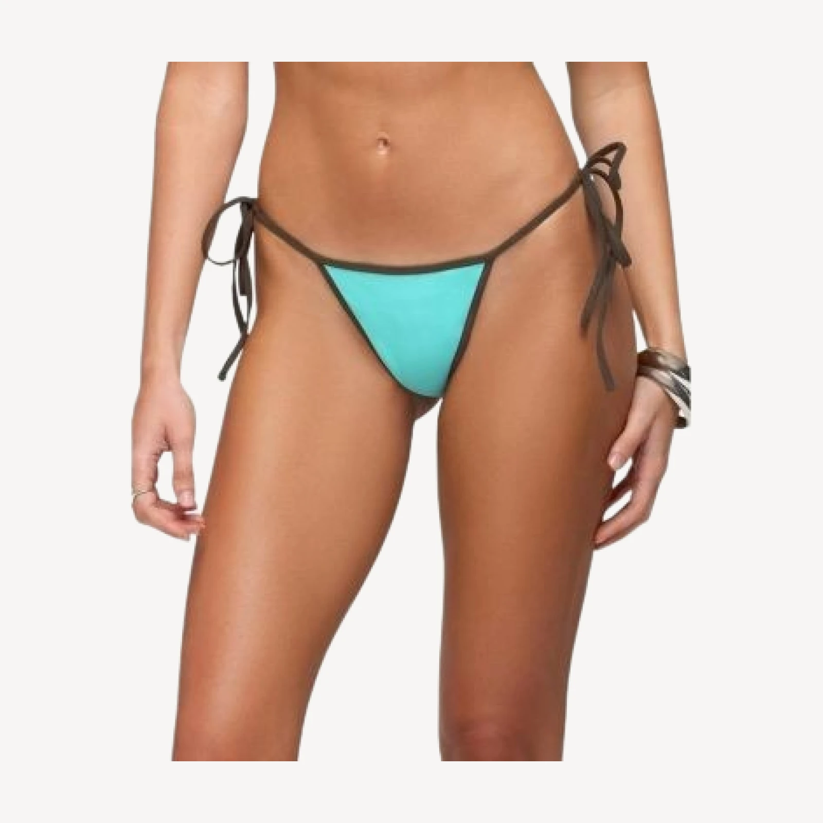 Edikted Ilona Reversible Striped String Bikini Bottom