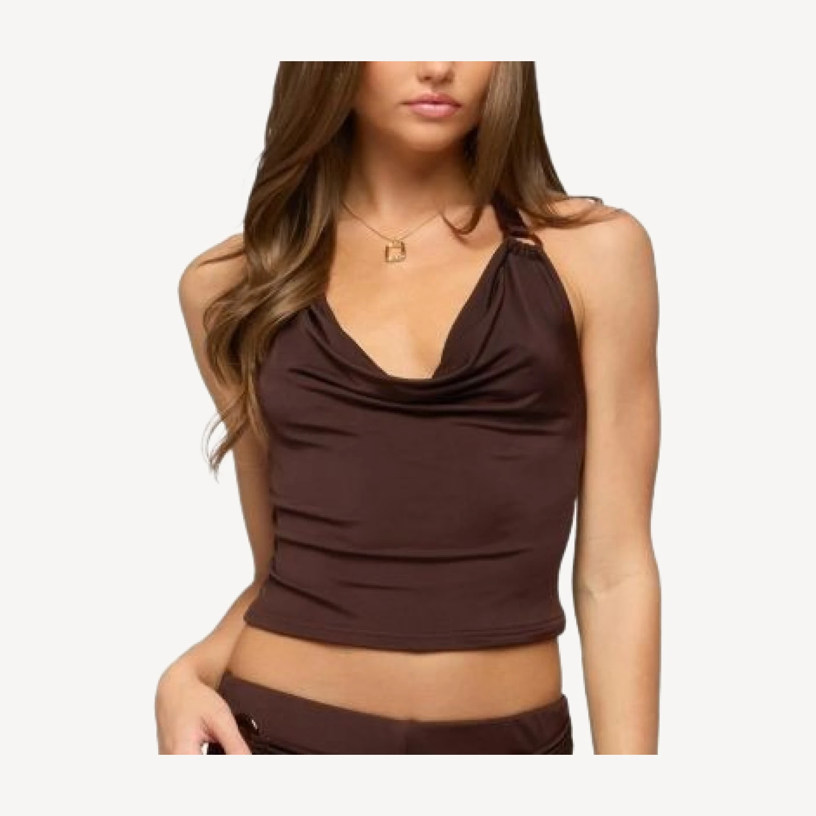 Edikted Janya Cowl Neck Halter Top