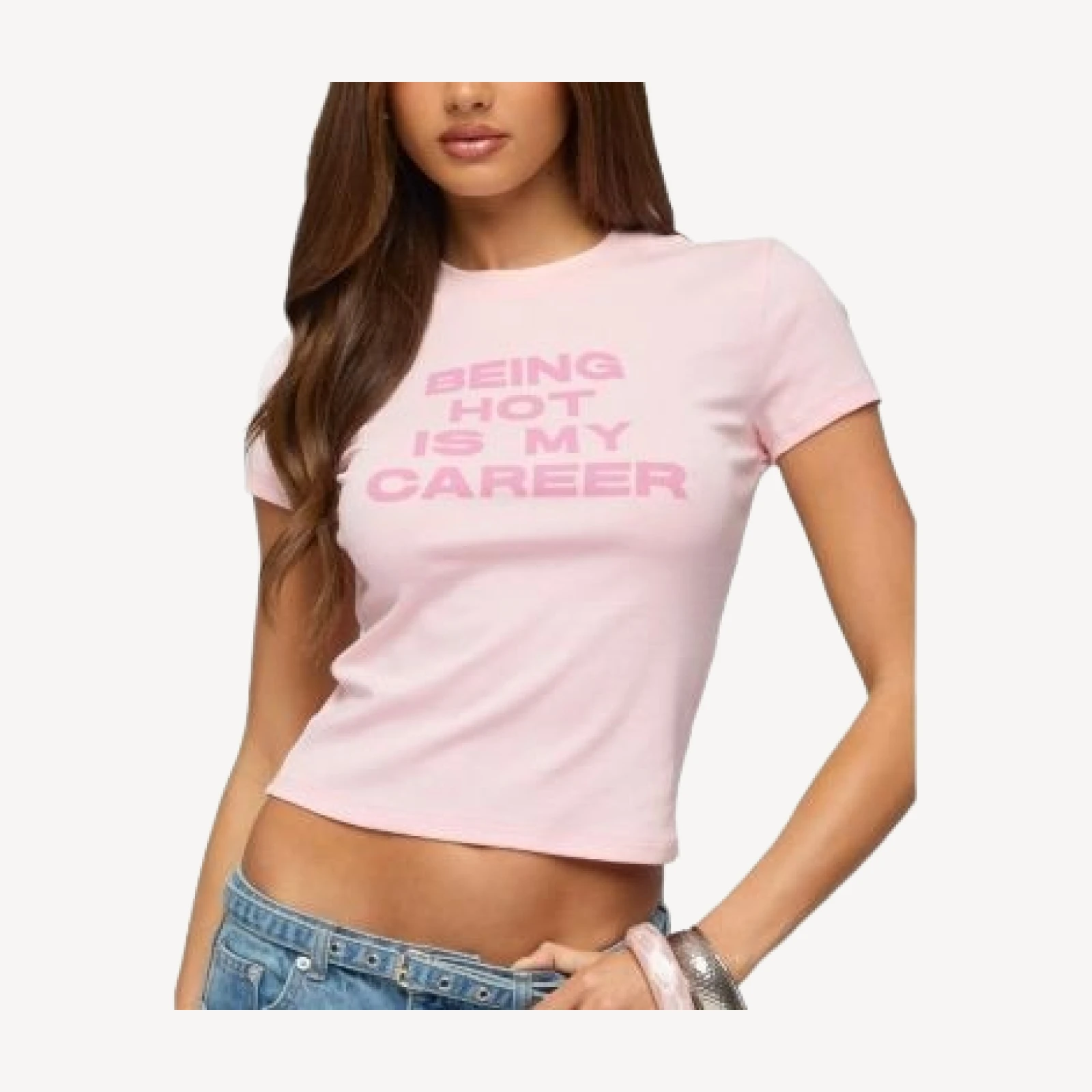 Edikted Full Time Hot Girl T Shirt