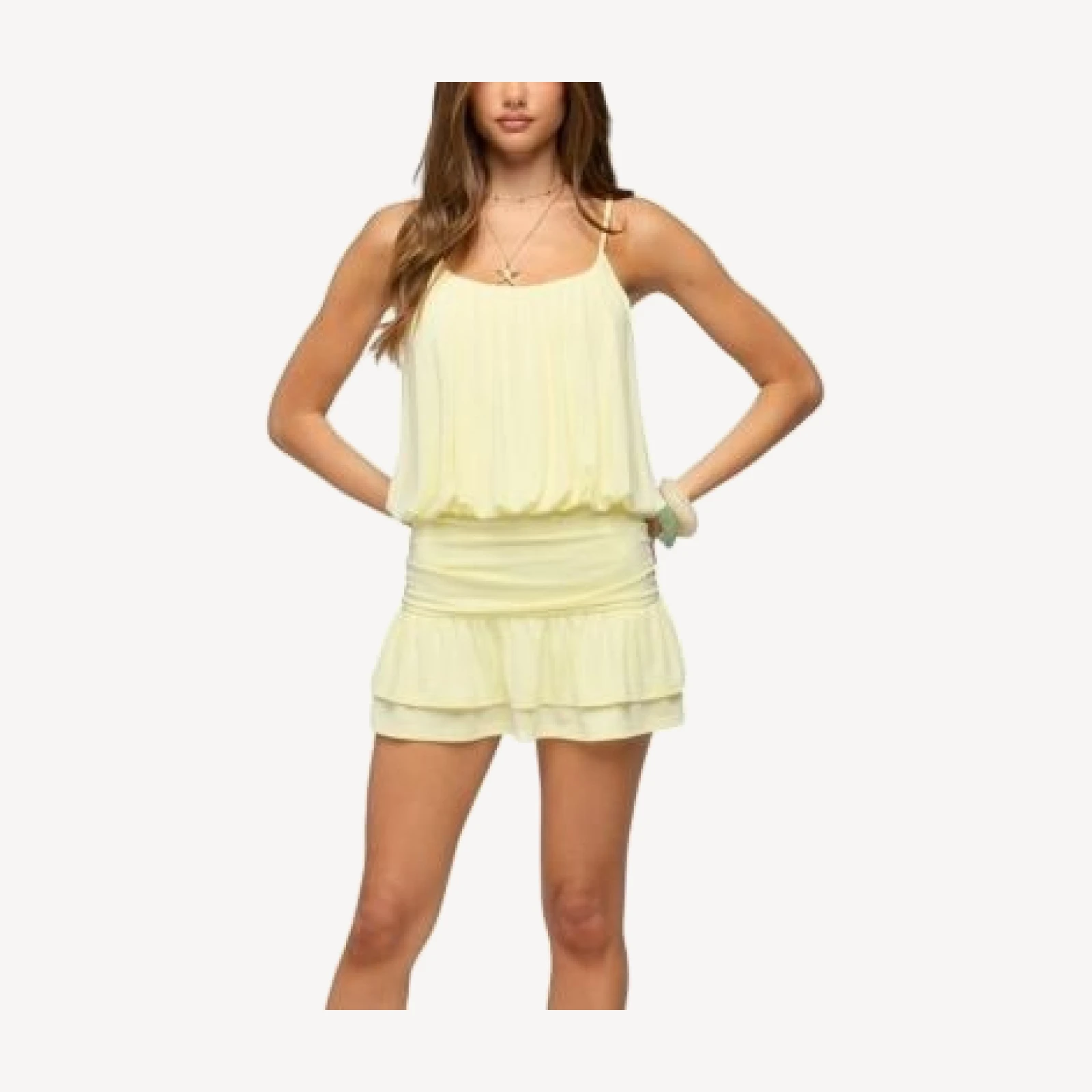Edikted Heidey Ruffle Mini Dress