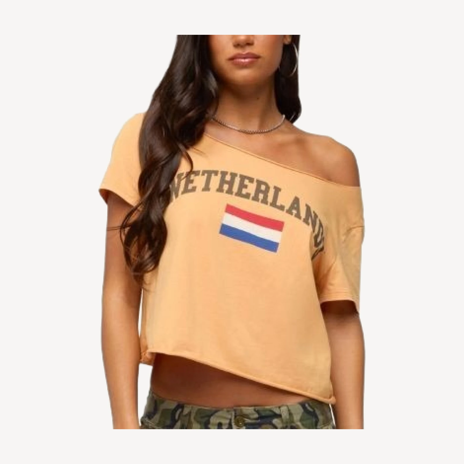 Edikted Netherlands Off Shoulder T Shirt