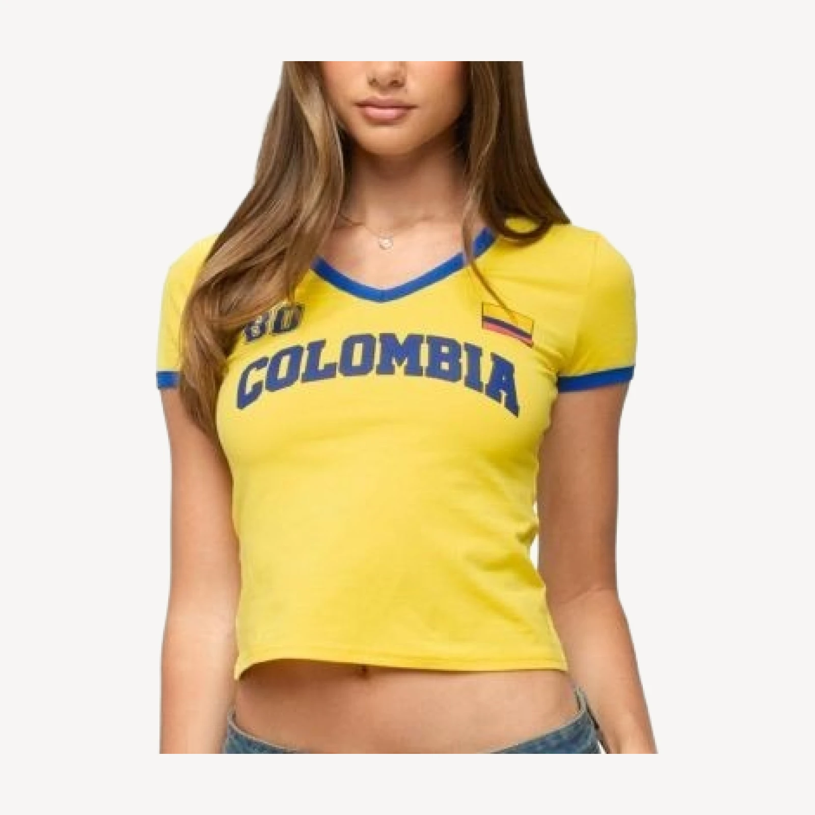 Edikted Colombia 08 V Neck T Shirt