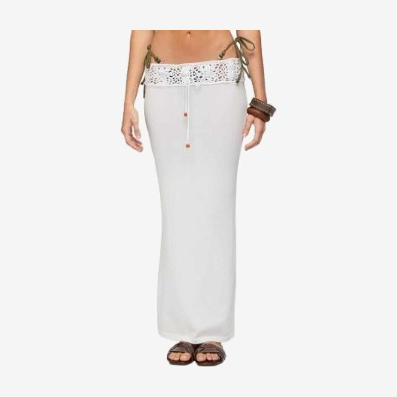 Edikted Maven Crochet Waist Knit Maxi Skirt