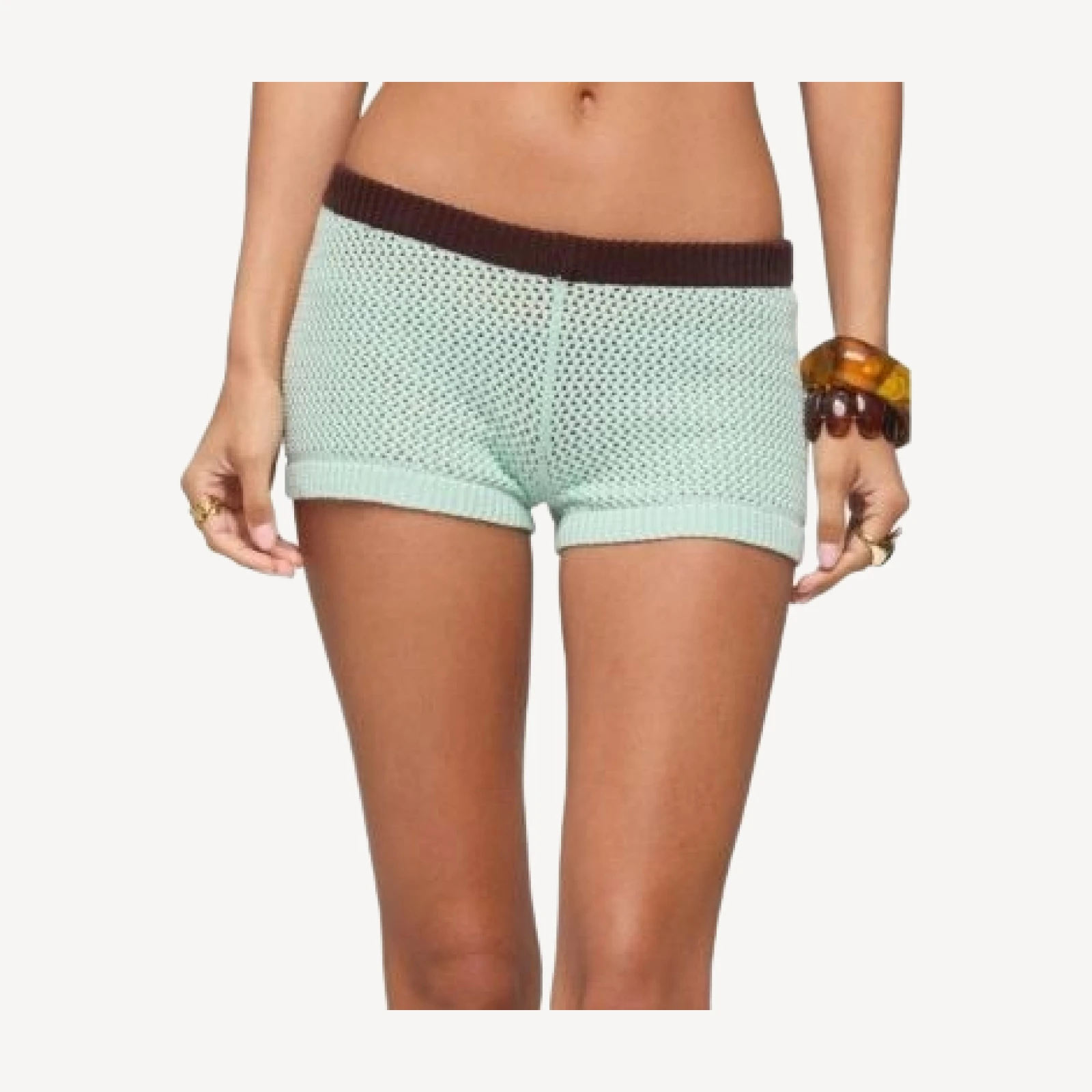 Edikted Loli Contrast Waist Knit Shorts