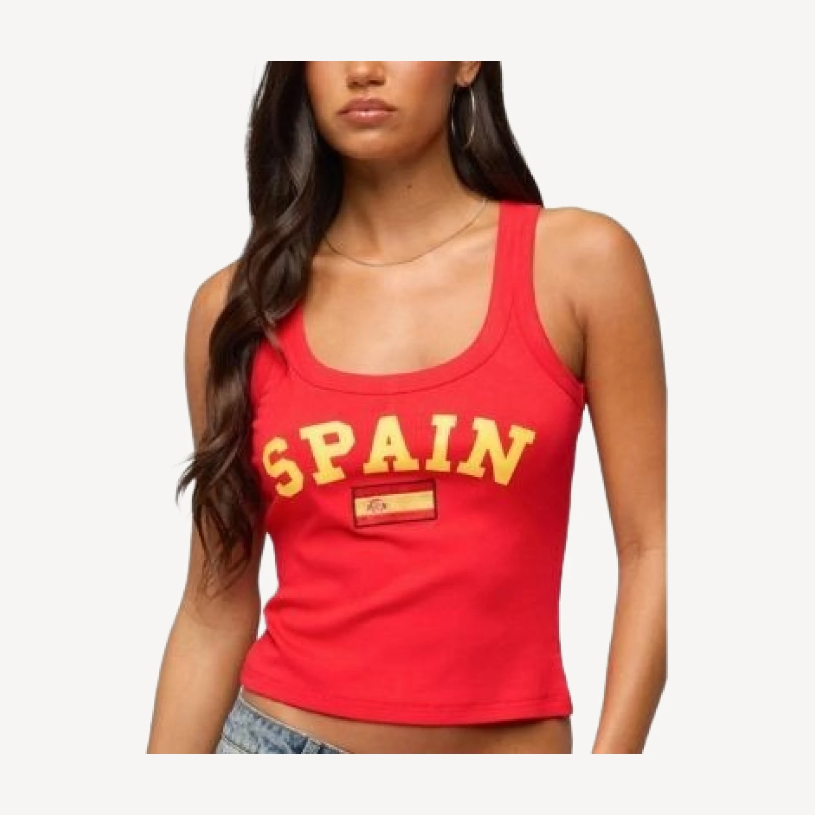 Edikted Spain Ribbed Tank Top