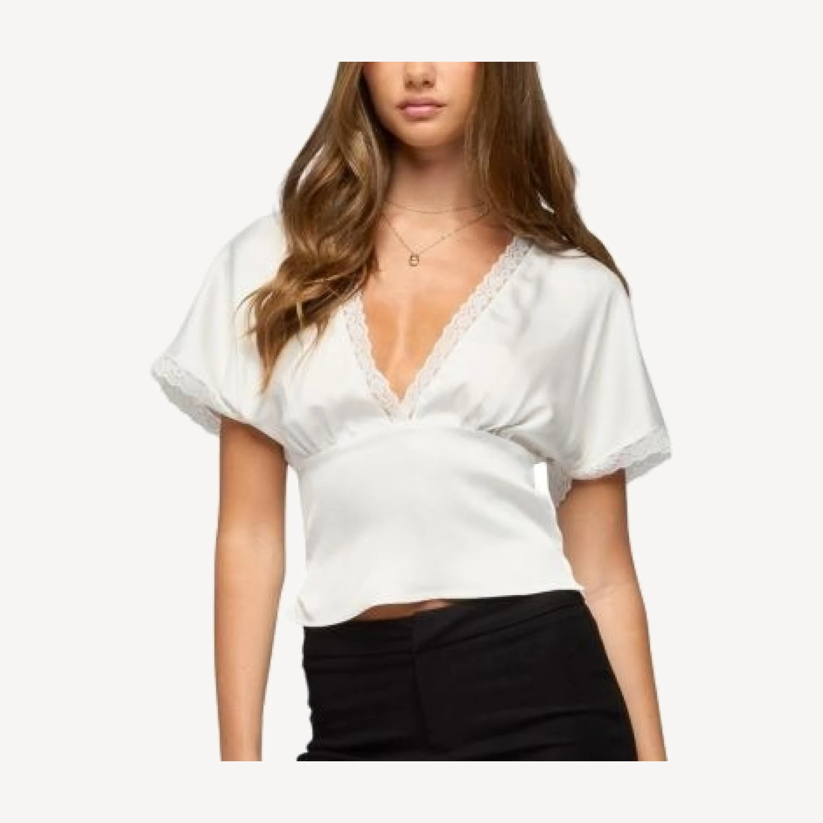 Edikted Ihara Lacey Cinched Waist Top