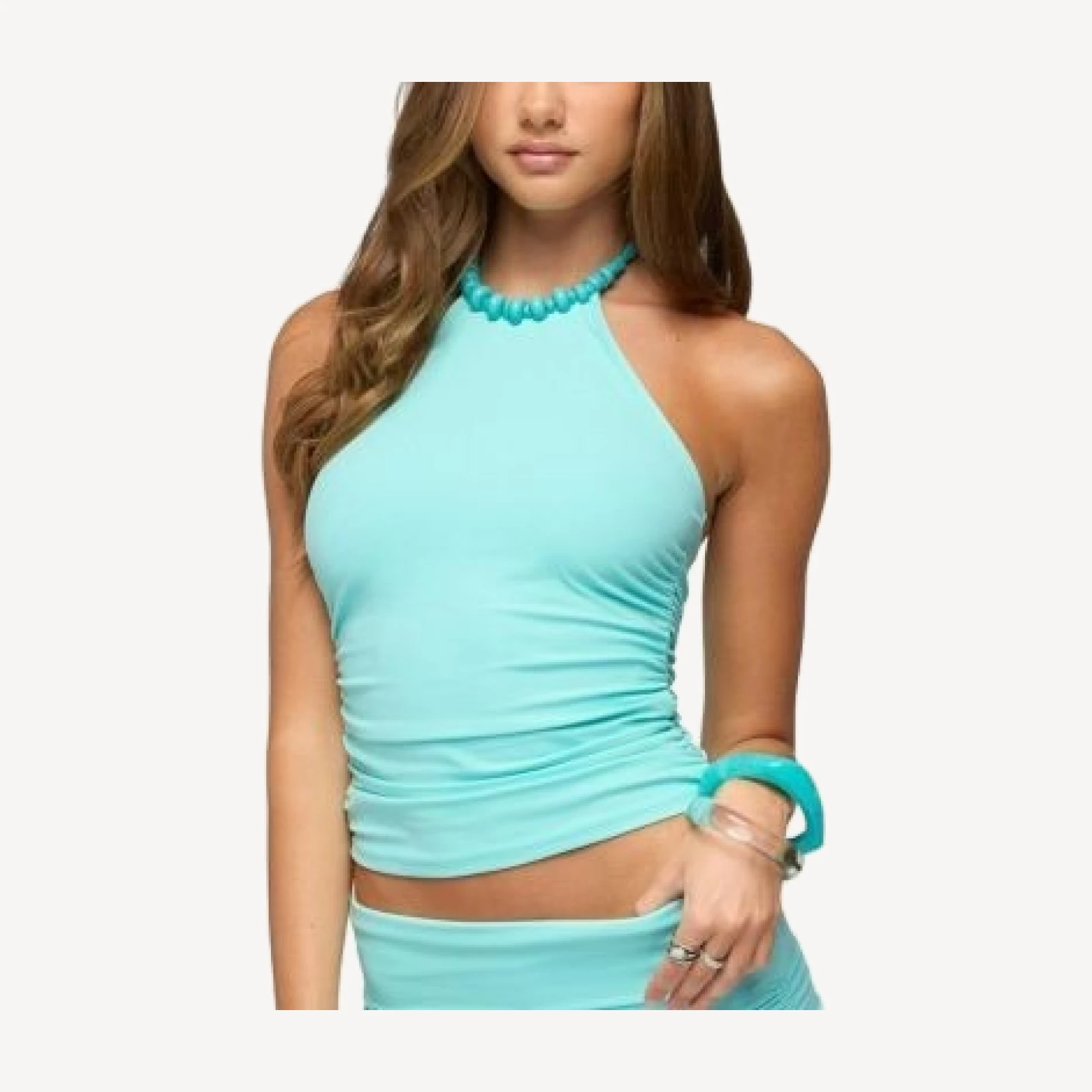 Edikted Sophea Bead Halter Top