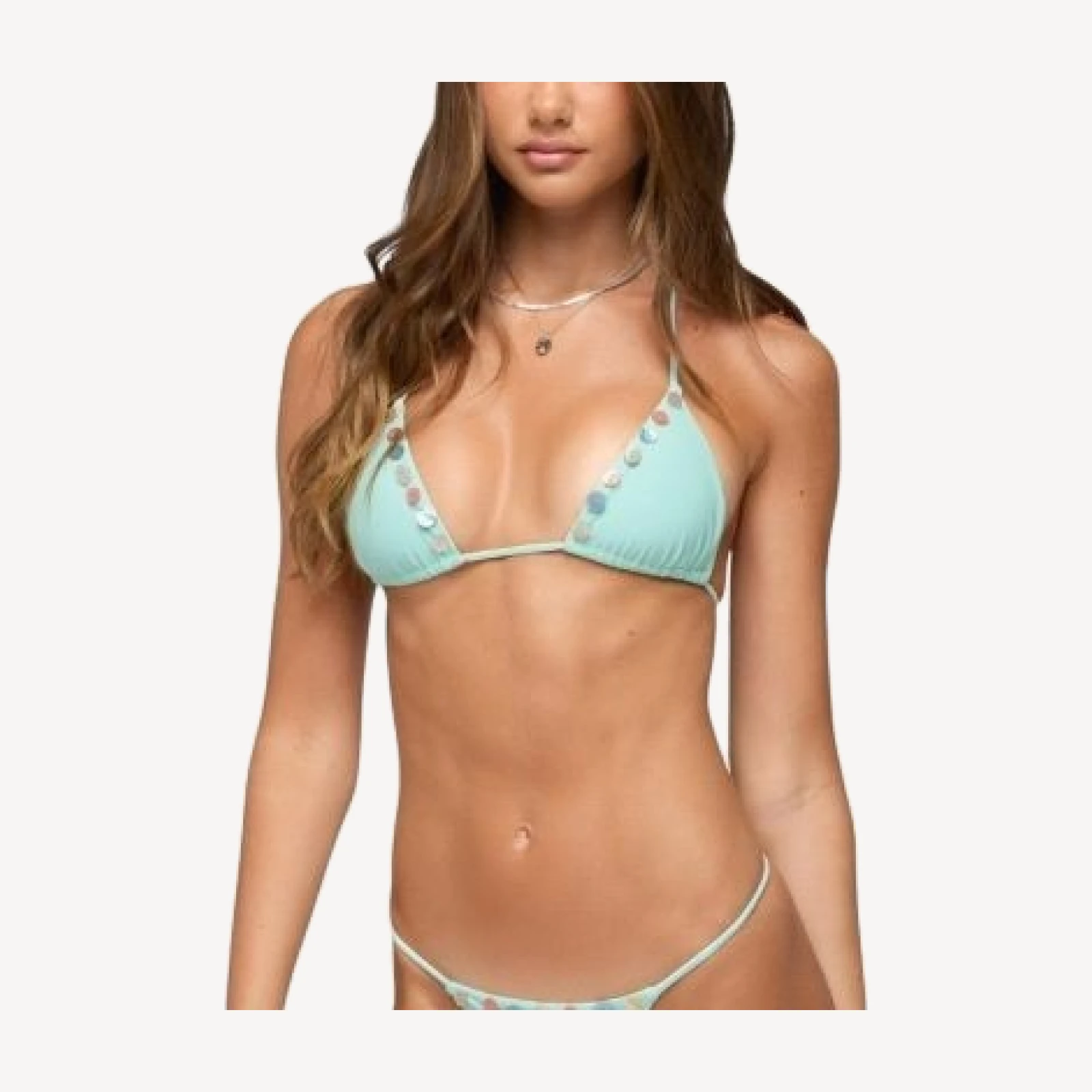 Edikted Junie Mixed Button Bikini Top