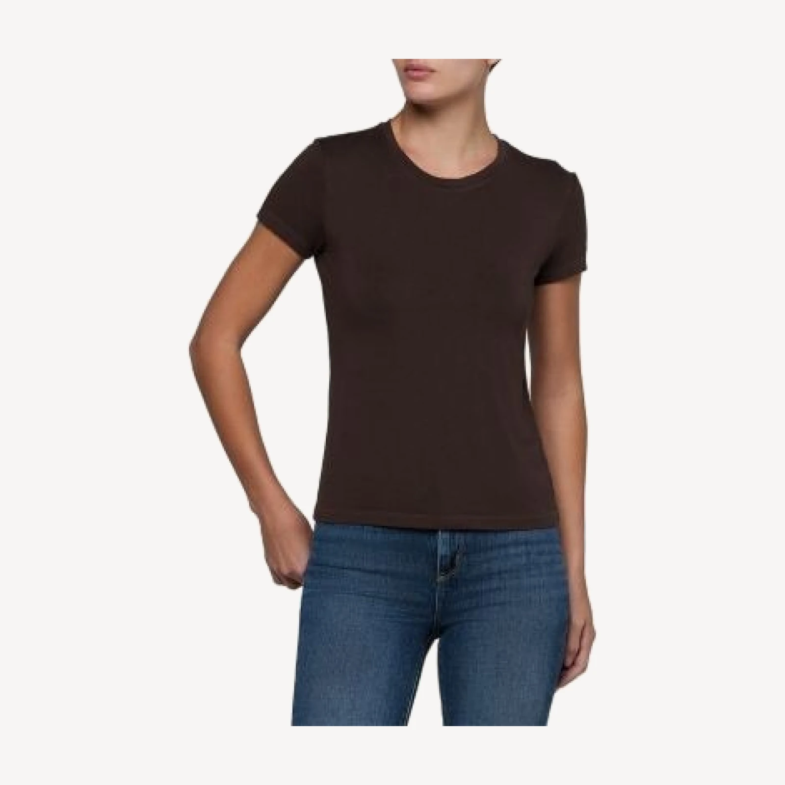 L'Agence Ressi Short Sleeve Crewneck Tee