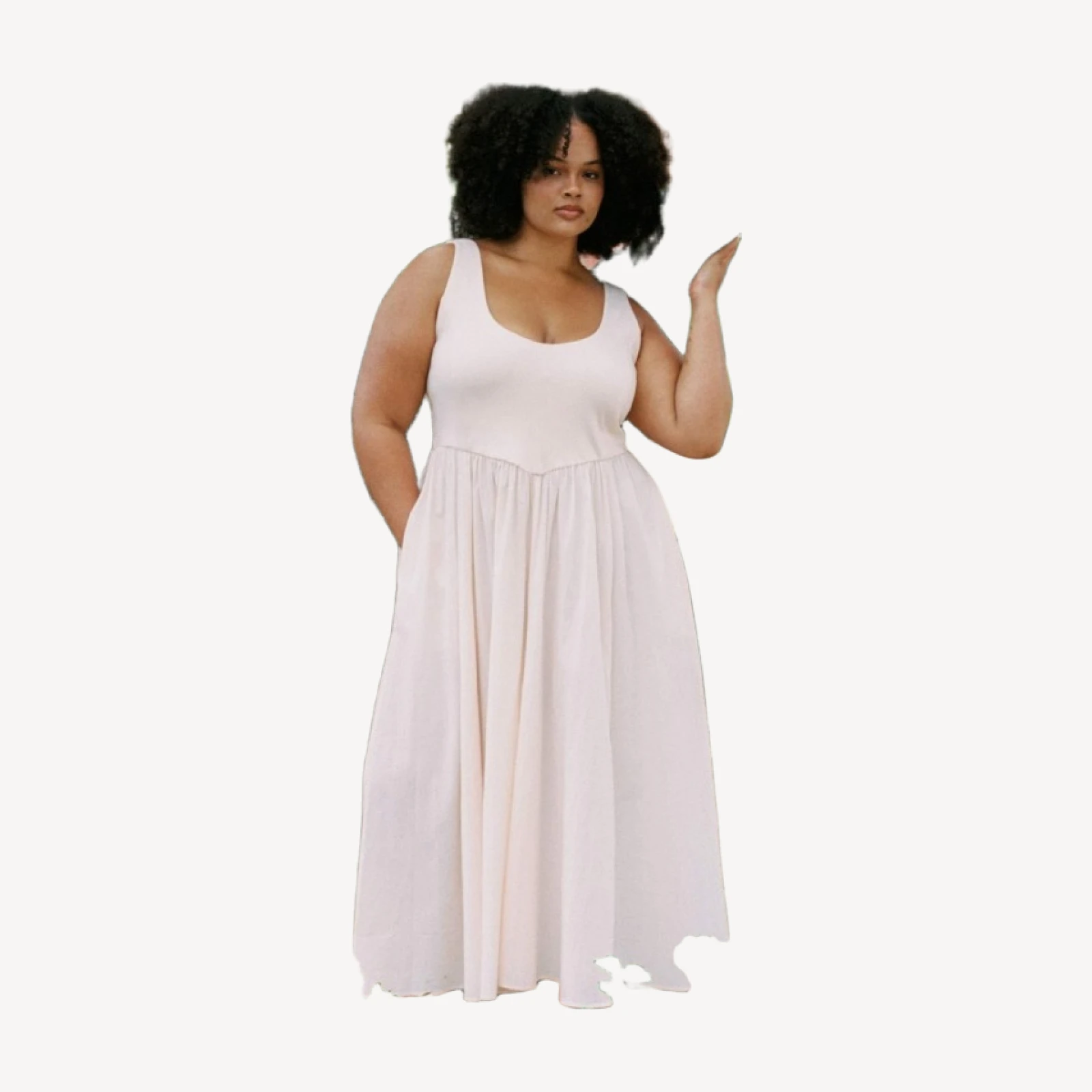 The Andrea Dress Extended | Petal Pink