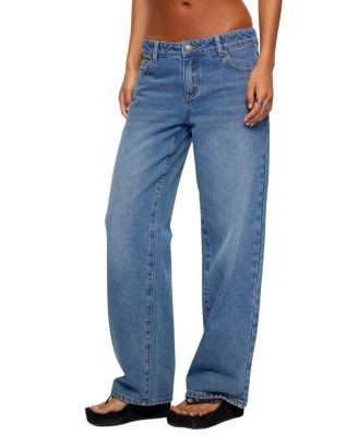 Edikted Breslin Low Rise Straight Leg Jeans