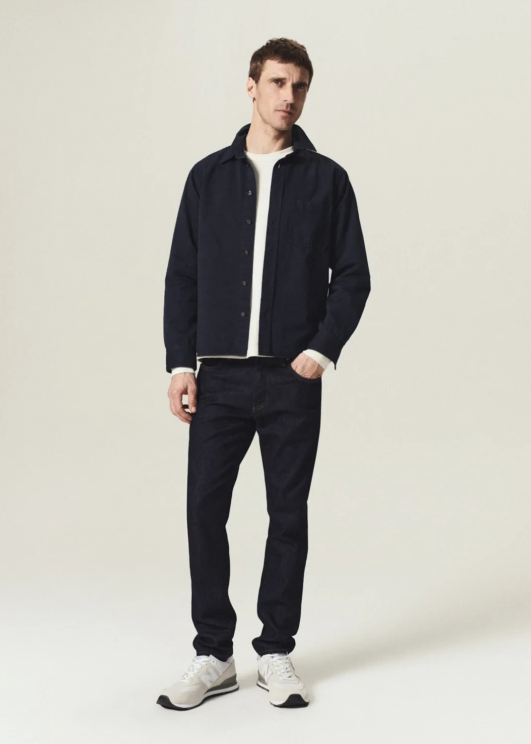 London Tapered Slim Tropical Denim in Rinse