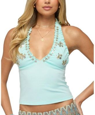 Edikted Chana Button Halter Top