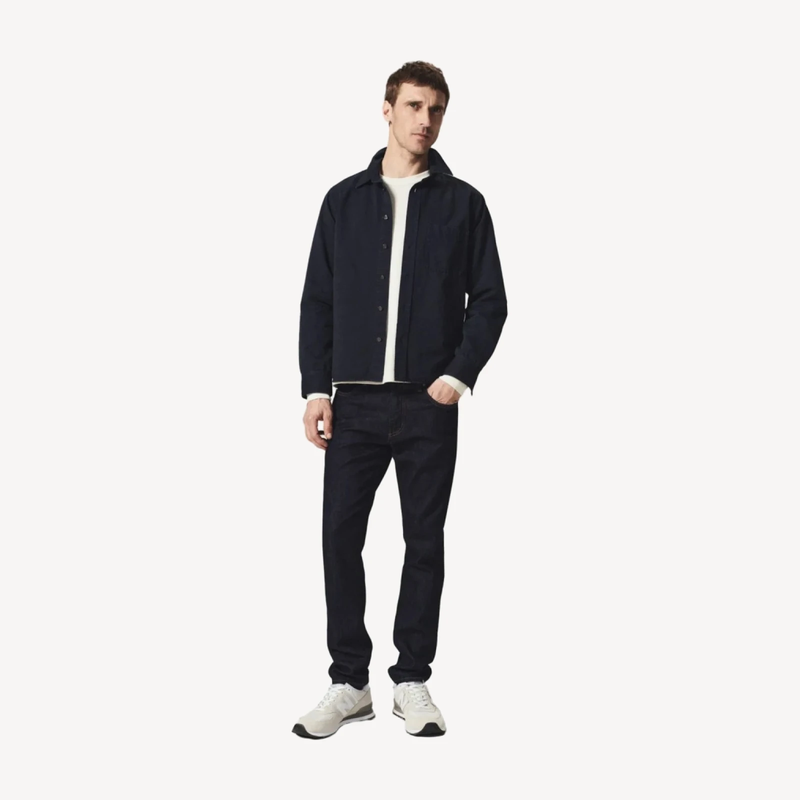 London Tapered Slim Tropical Denim in Rinse