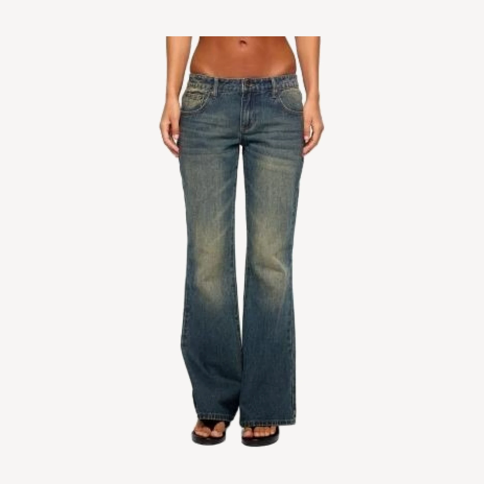 Edikted Shirili Low Rise Flared Jeans