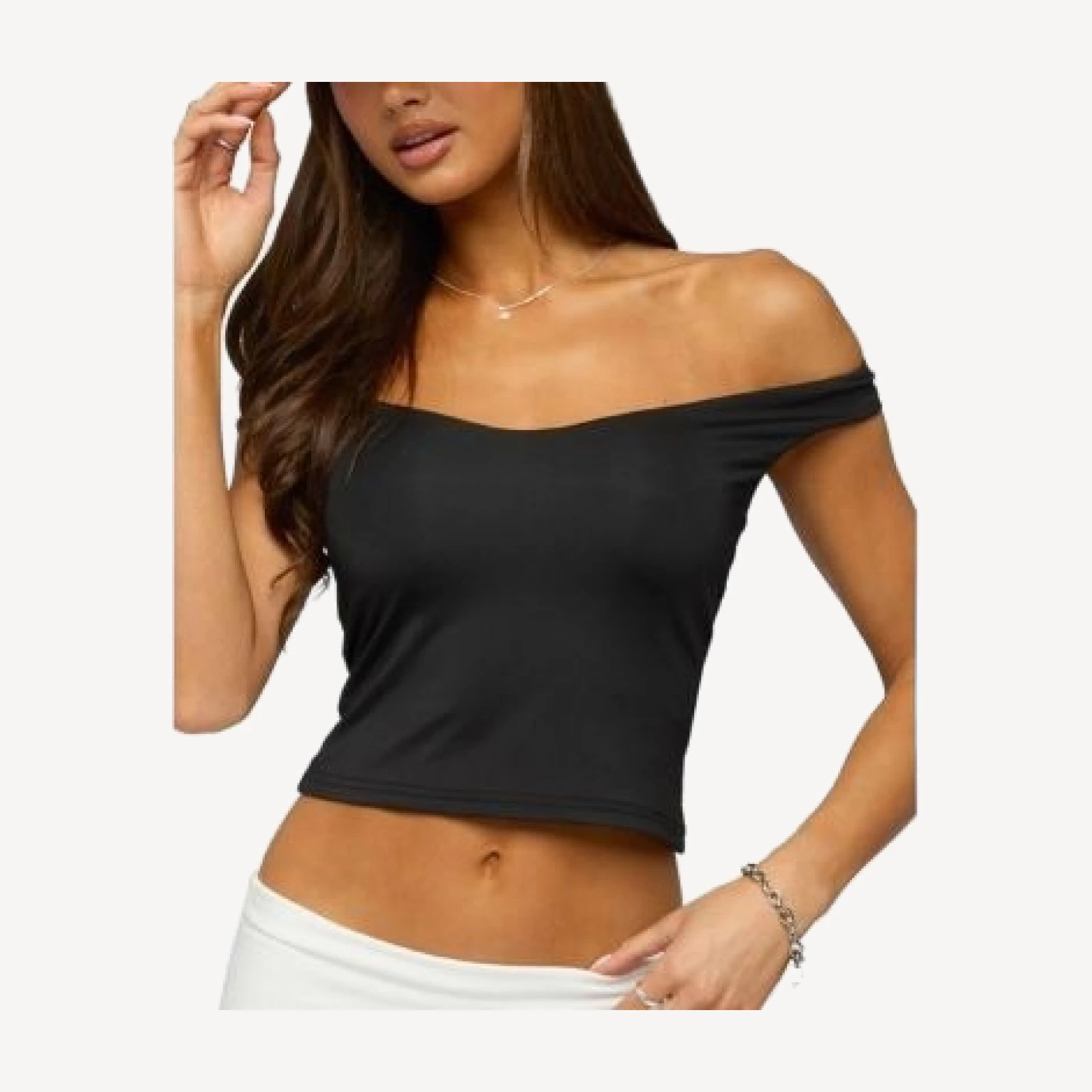 Edikted Xavier Off Shoulder Cutout Top