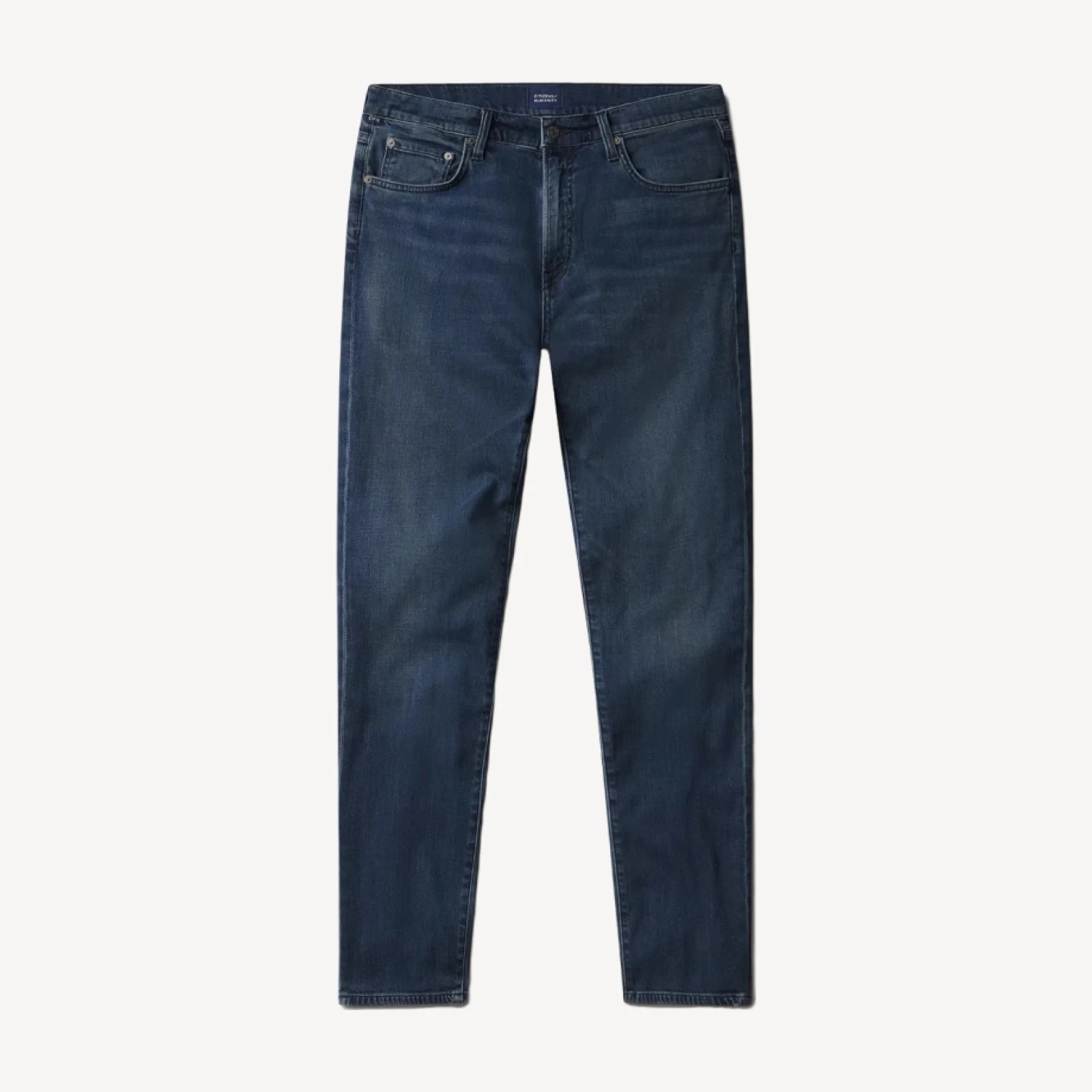 London Tapered Slim Tropical Denim in Tinted Dark