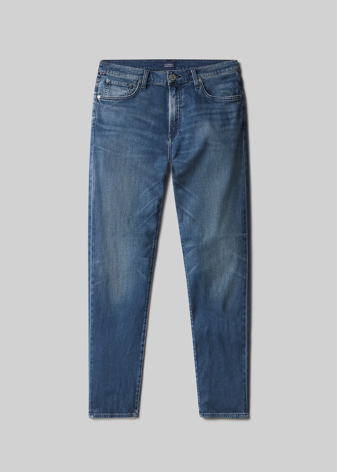 London Tapered Slim Tropical Denim in Milestone