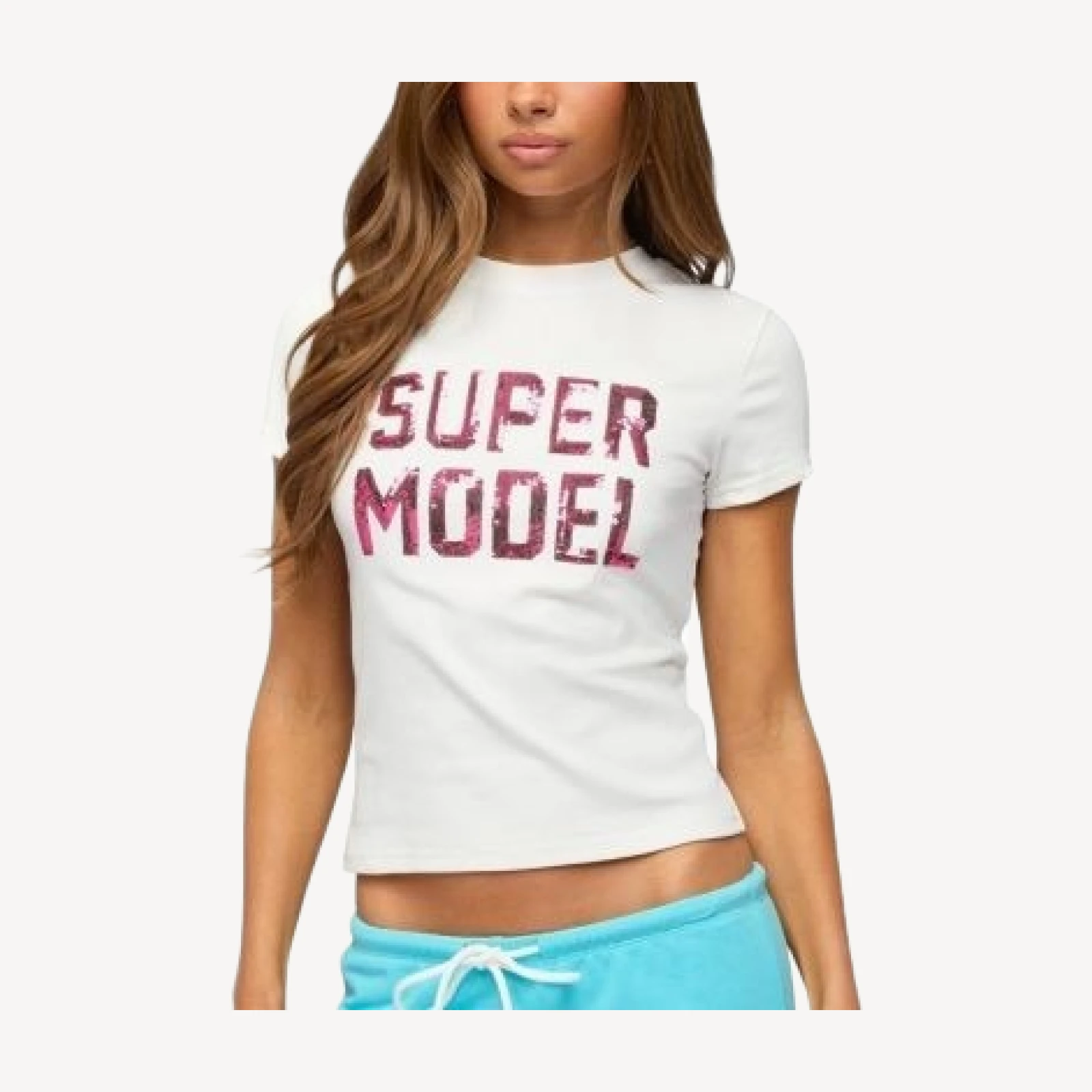 Edikted Super Model Sequin T Shirt