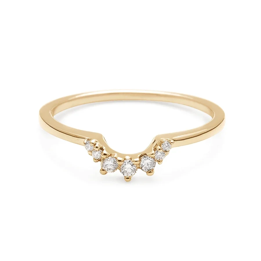 Tiara Band - 14k Gold & White Diamonds