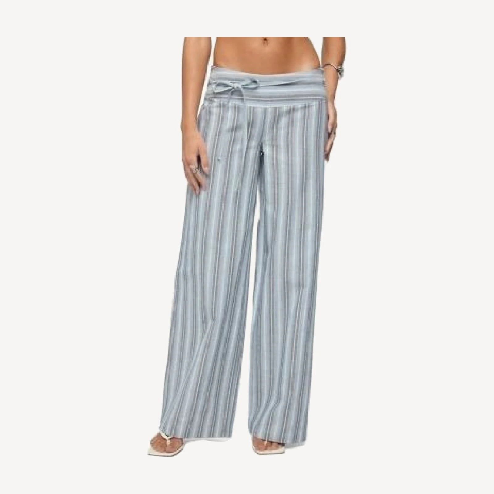 Edikted Chera Striped Wide Leg Pants
