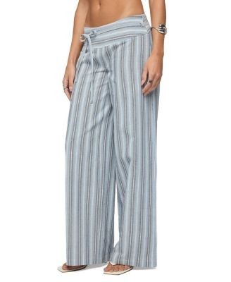 Edikted Chera Striped Wide Leg Pants