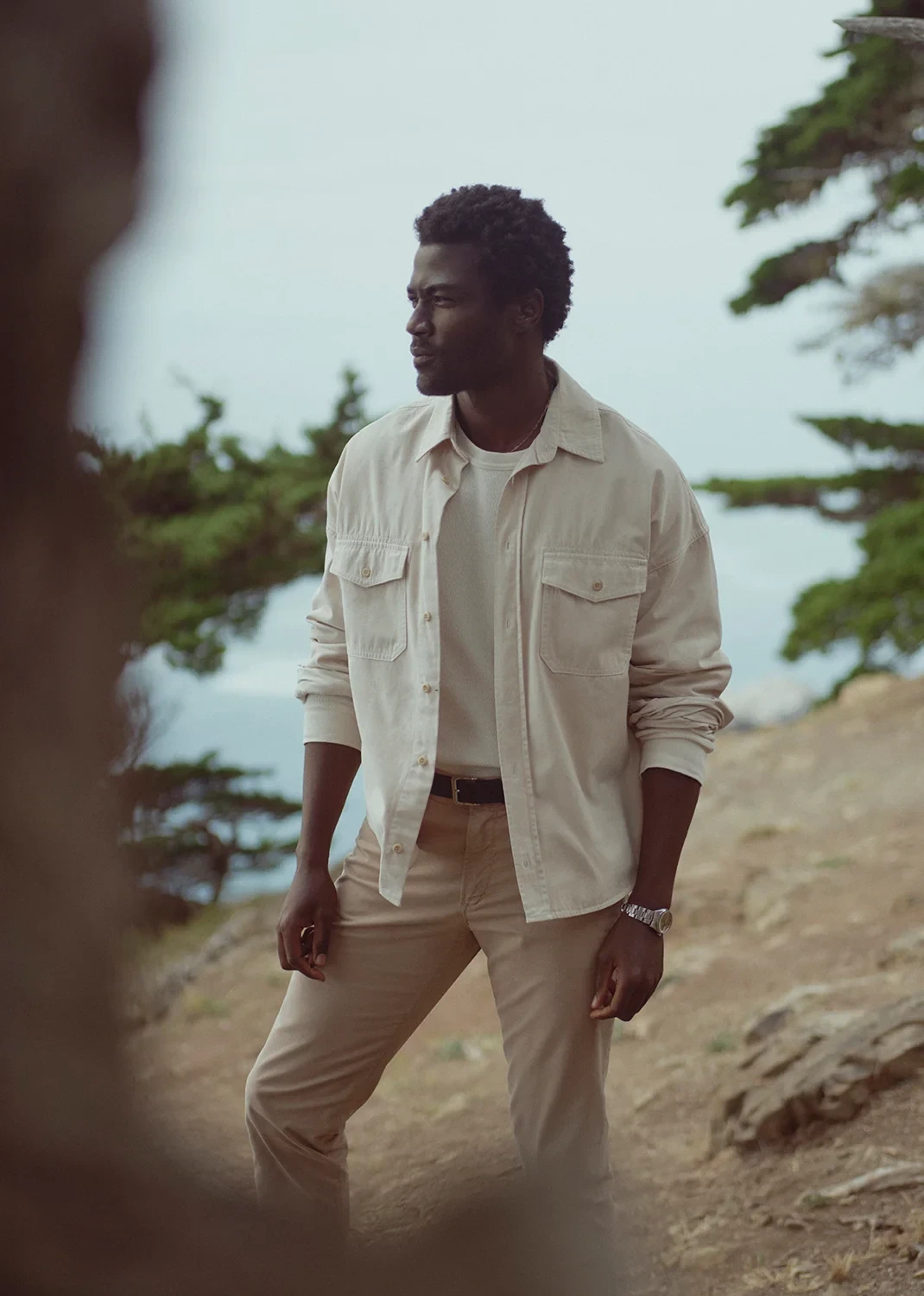 Shigoto Shirt in Light Taupe