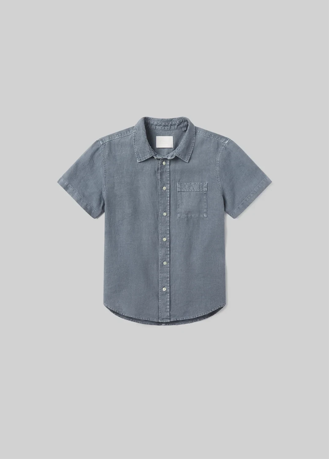 Short Sleeve Pocket Cairo Shirt in Stone Blue