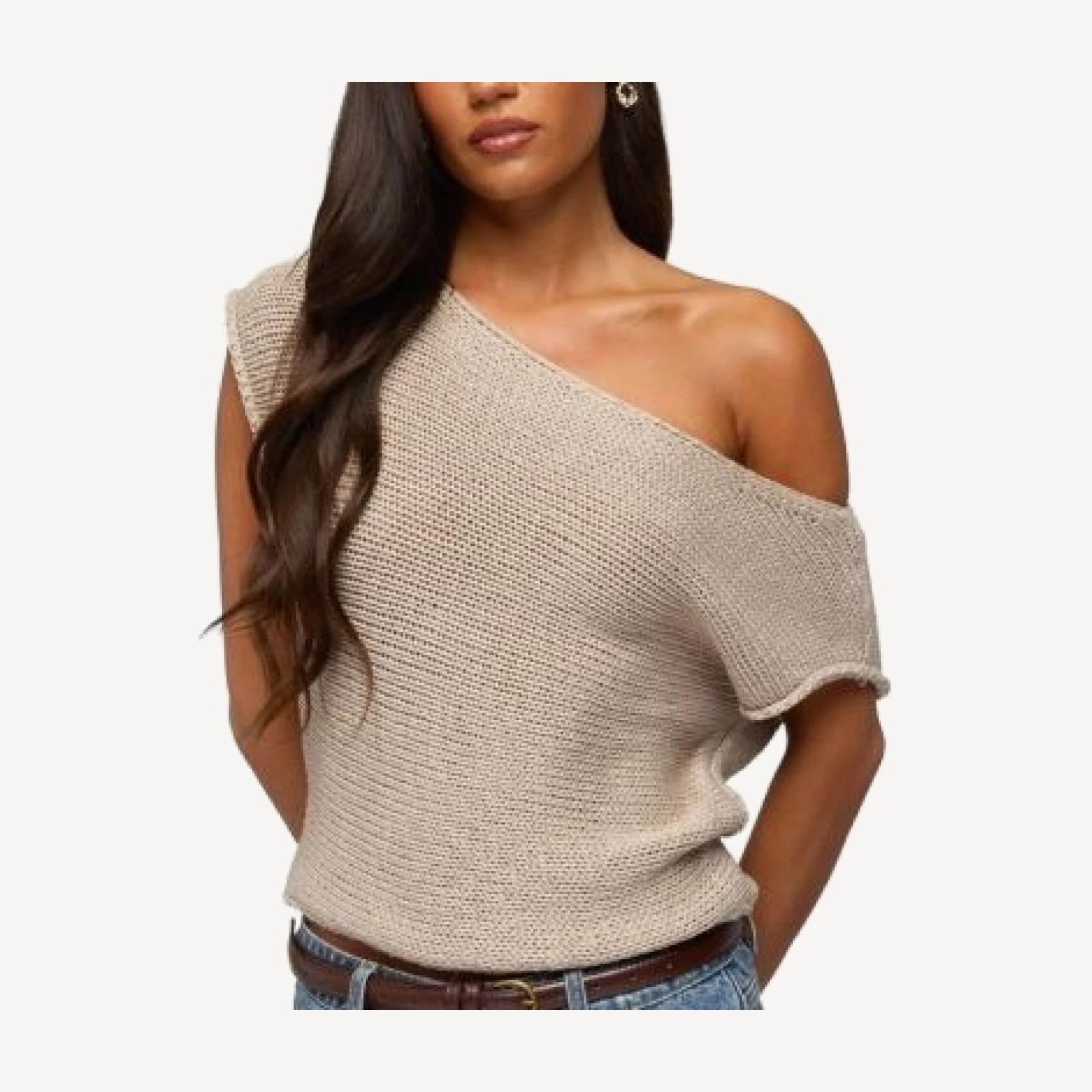 Edikted Naamo Off Shoulder Knit Top