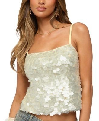 Edikted Macy Backless Sequin Top
