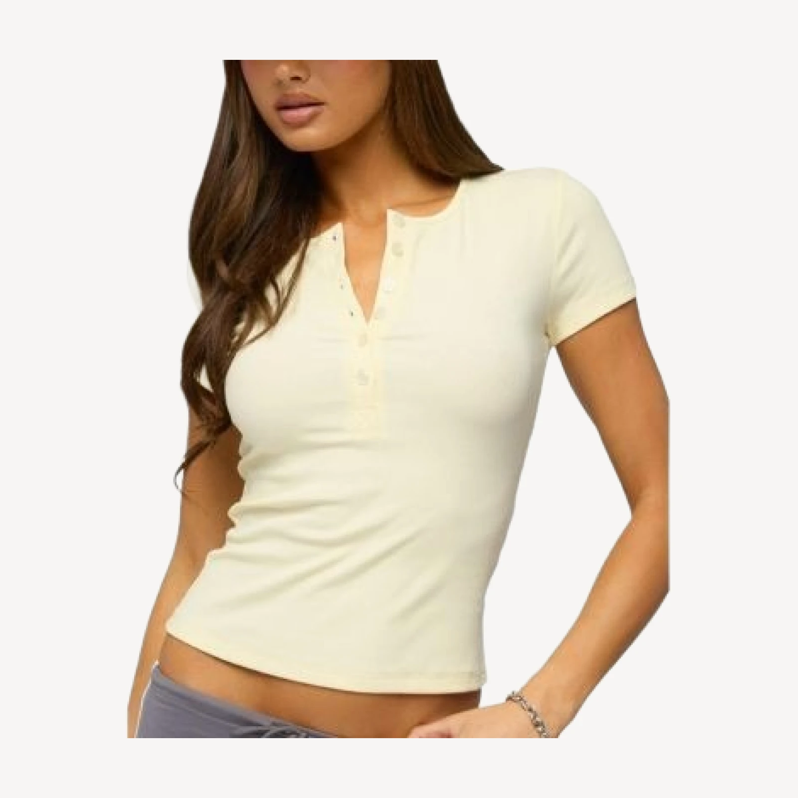 Edikted Elisabeth Henley T Shirt