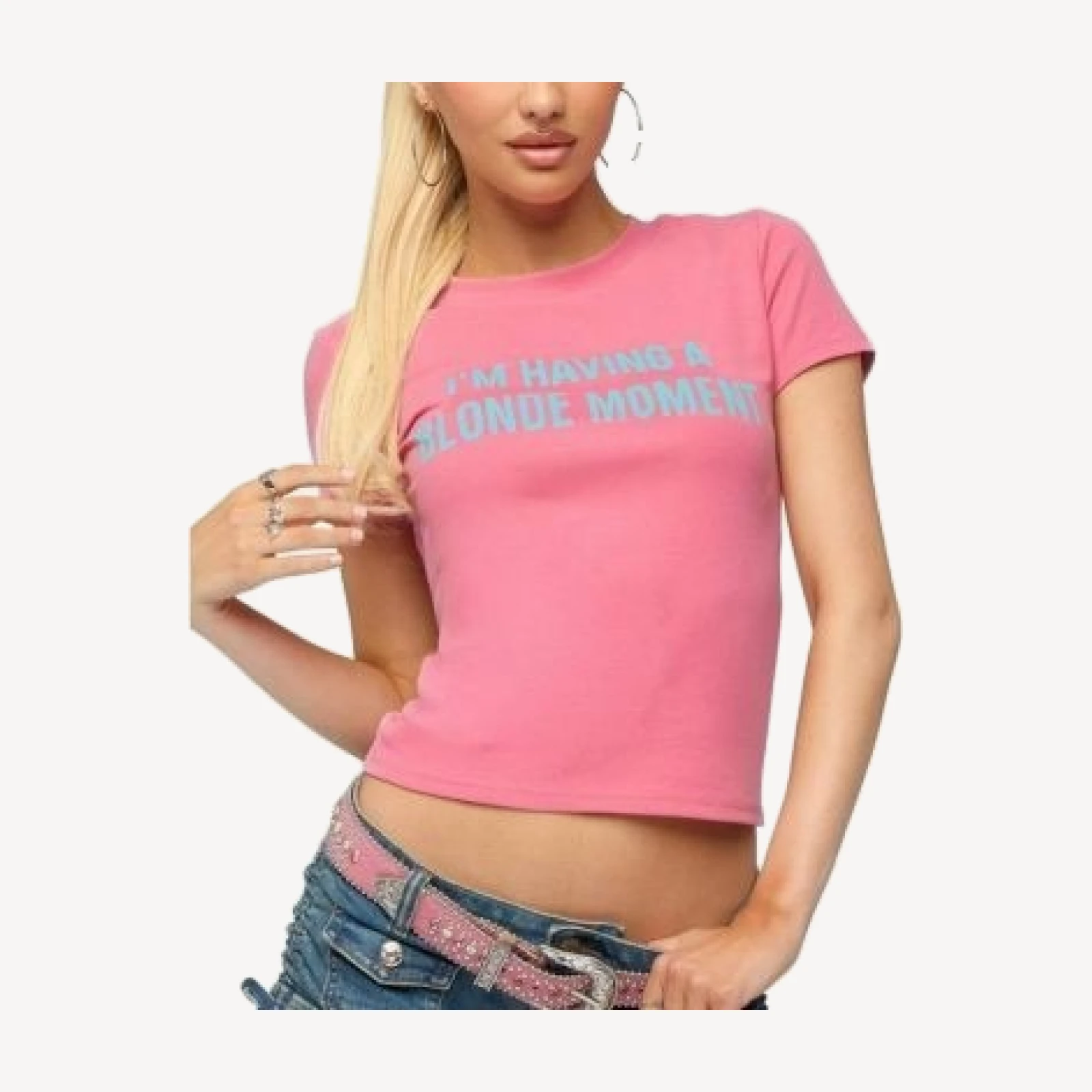 Edikted Blonde Moment T Shirt