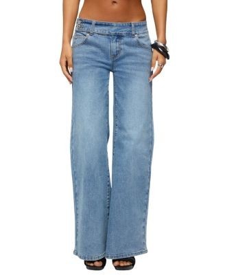 Edikted Dale Low Rise Straight Leg Stretchy Jeans