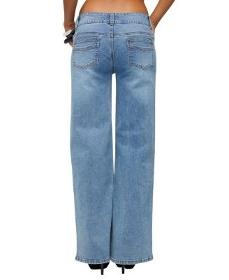 Edikted Dale Low Rise Straight Leg Stretchy Jeans