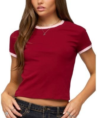 Edikted Opaline Contrast T Shirt