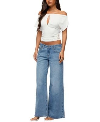 Edikted Hecate Off Shoulder Keyhole Top