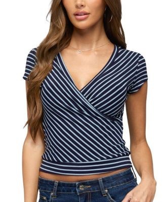 Edikted Naame Striped Wrap Top