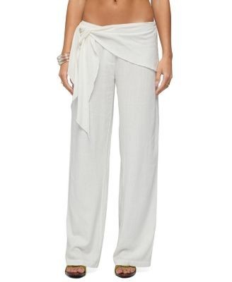 Edikted Suki Sarong Belt Linen Look Pants