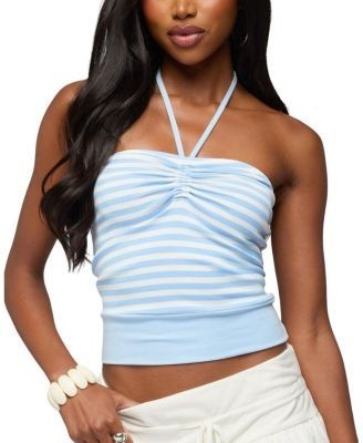 Edikted Citron Striped Halter Top