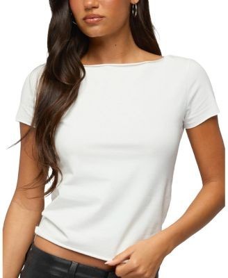 Edikted Rea Shredded Cutout Lacey Top