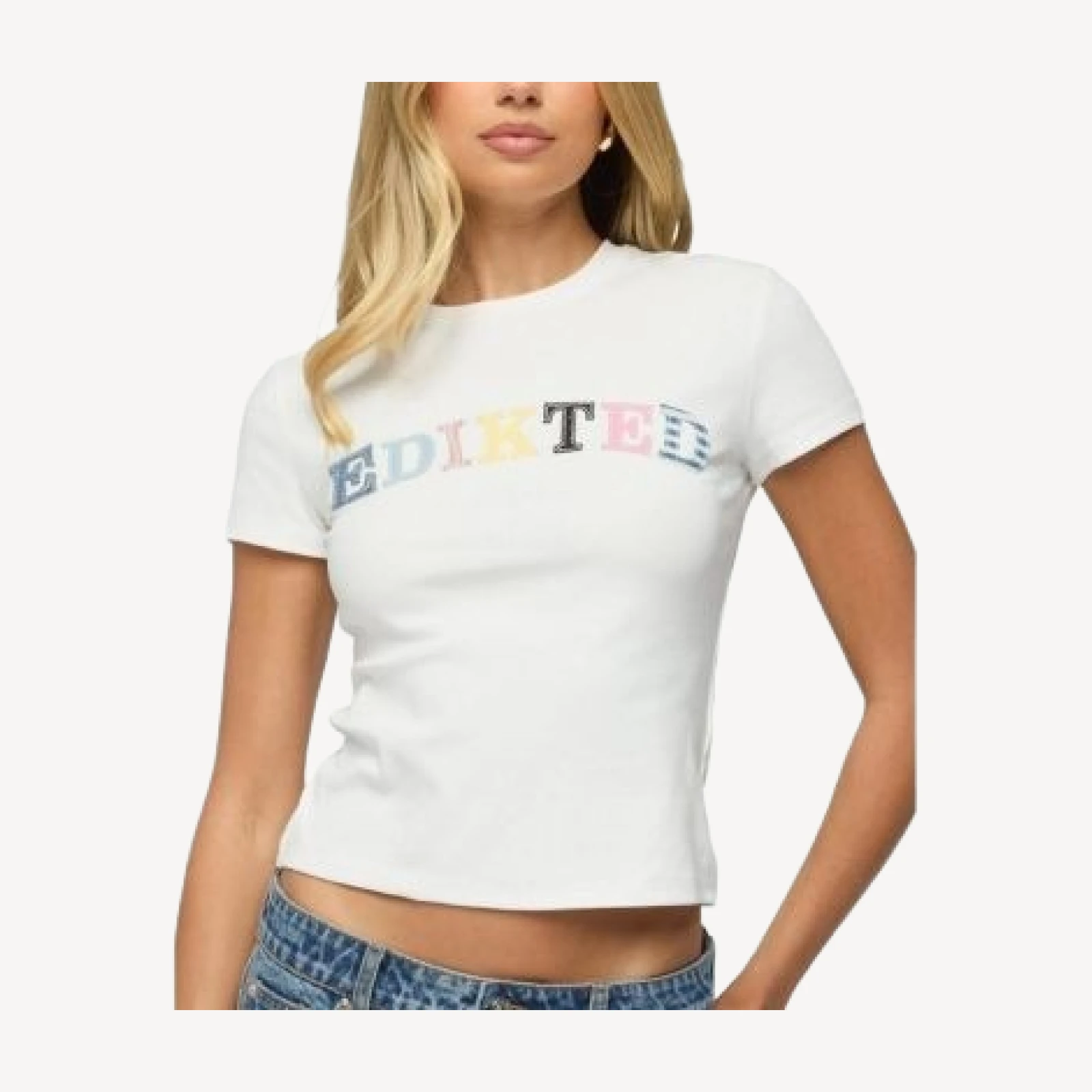 Edikted Patchwork Baby T Shirt