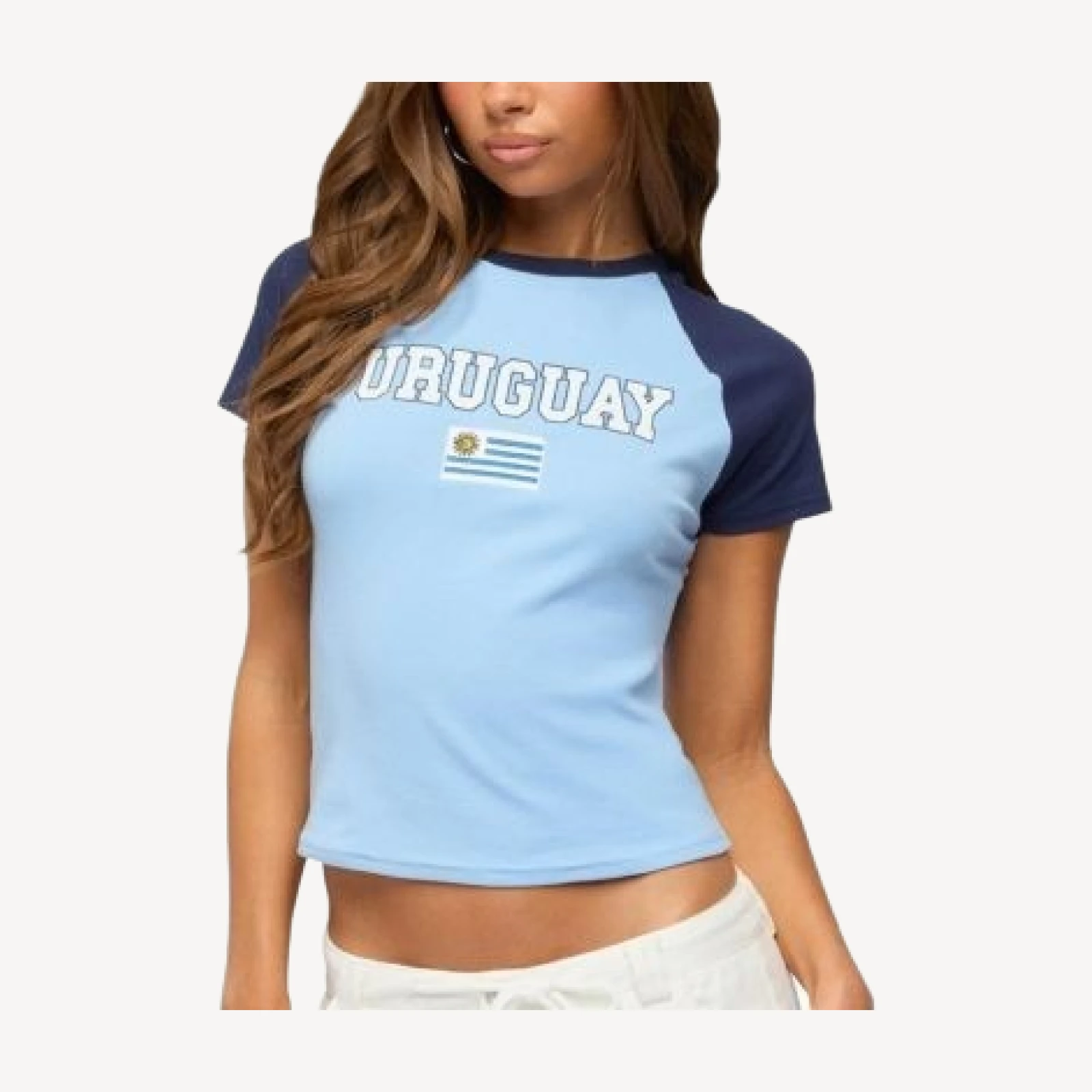 Edikted Uruguay Contrast Raglan T Shirt