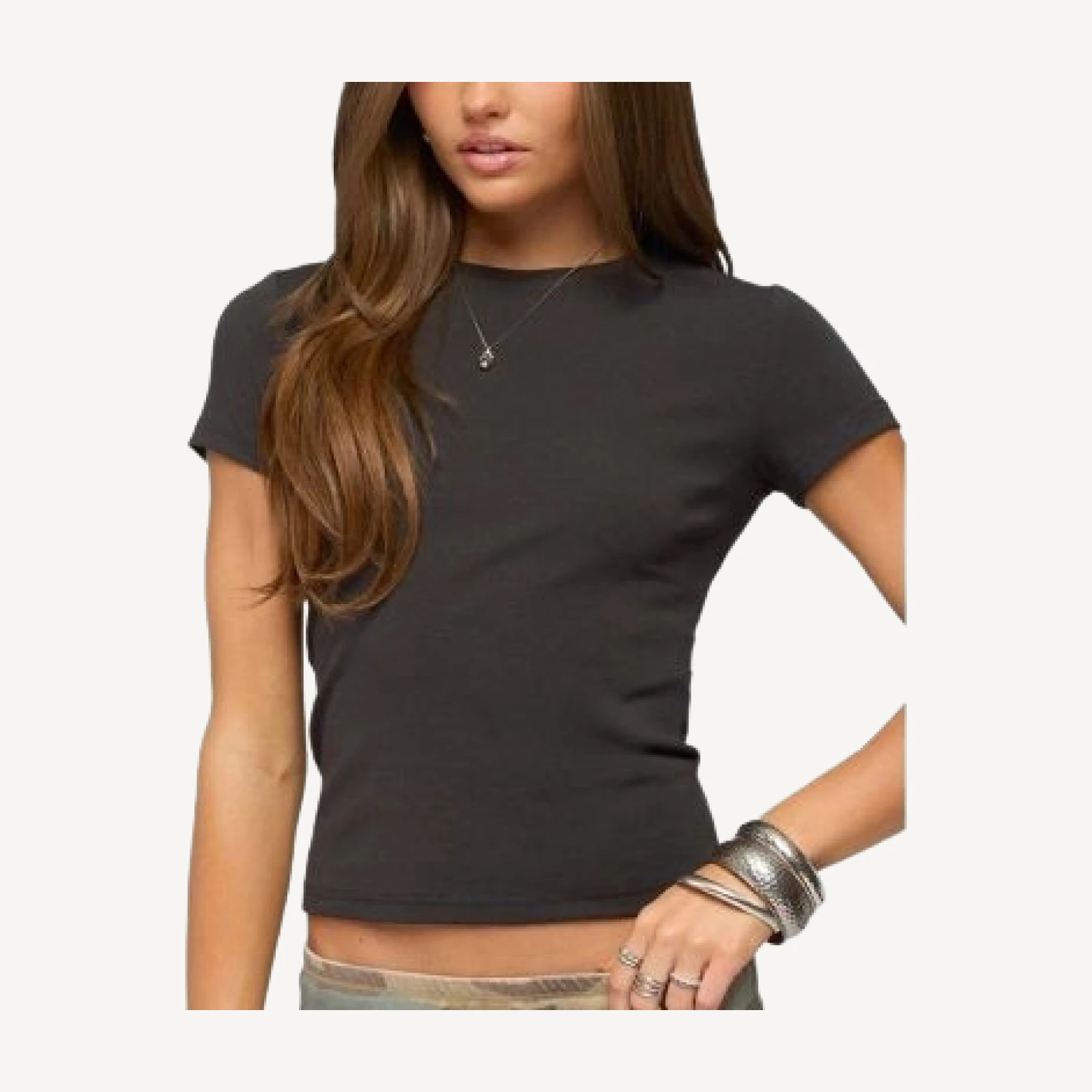 Edikted Vintage Studded T Shirt