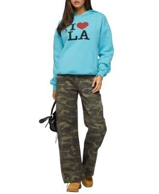 Edikted Soya Camo Low Rise Baggy Jeans